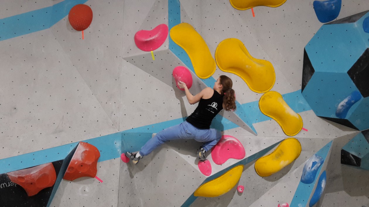 Wettkampf Simulation für die Boulderwelt Youngsters