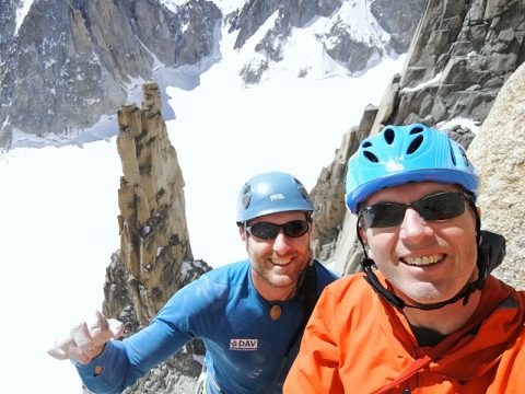 Boulderwelt Athletenteam Trainer Tom und Christoph waren auf dem Gran Capucin unterwegs