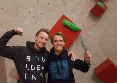 Boulderwelt Athletenteam beim I sicha scho