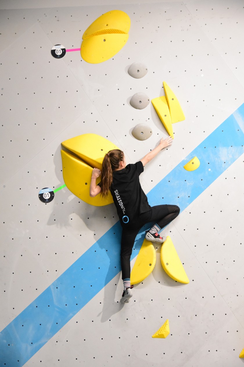 Erste Wettkampfsimulation 2020 in der Boulderwelt München Ost für unsere Youngsters