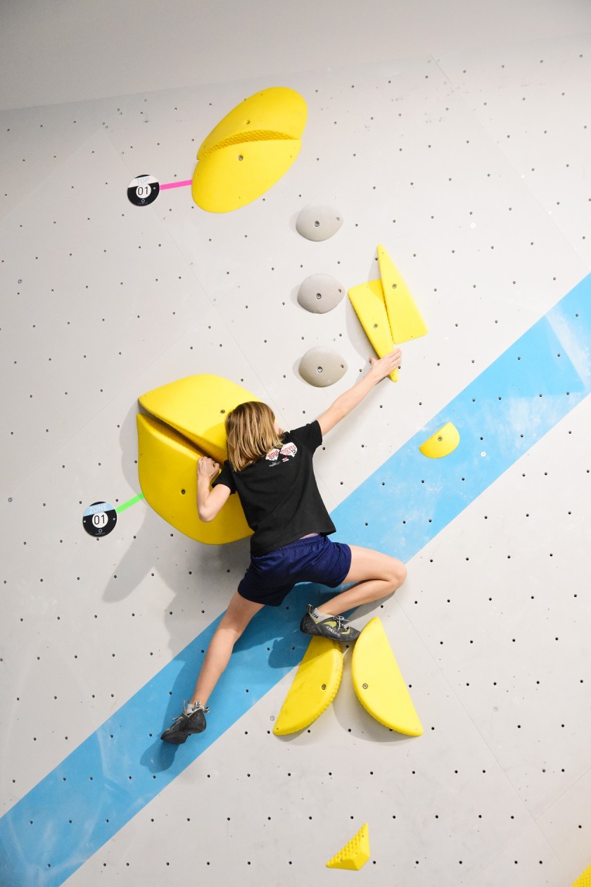 Erste Wettkampfsimulation 2020 in der Boulderwelt München Ost für unsere Youngsters